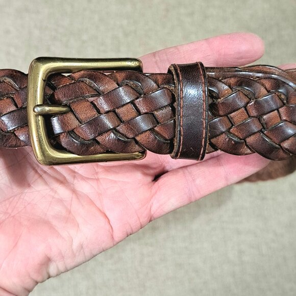 Eddie Bauer Leather Braided Belt - Picture 4 of 6